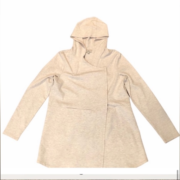 Bass NWOT athleisure wear hooded snap front long sleeve cardigan jacket medium - Picture 9 of 13